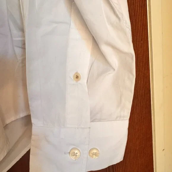 Banana Republic Relaxed Fit Washed Cotton Poplin Shirt. Ize Medium Tall.  NWT - Picture 5 of 7